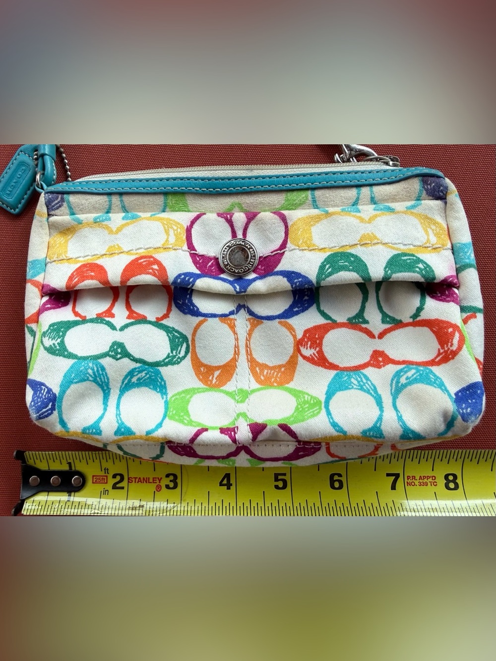 Coach Vintage Hampton Scribble Multicolor Y2K Wristlet/Pouch - Picture 2 of 12